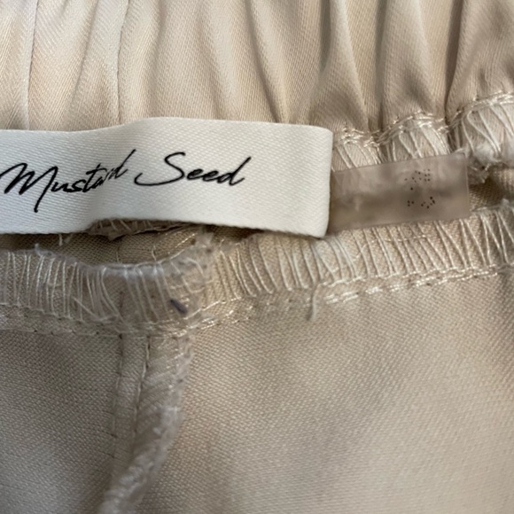 Mustard Seed Poncho Pants, Size L, Beige, Elastic High Waist & Legs, Co… - Picture 3 of 8